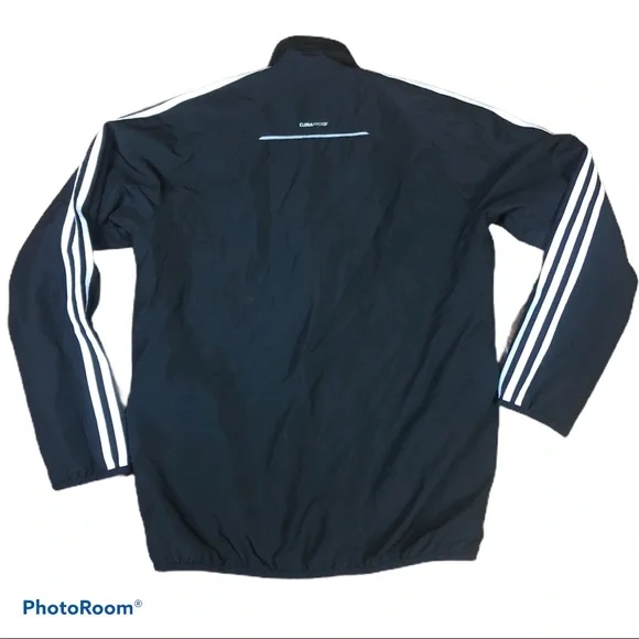 ADIDAS three stripe black lightweight track jacket - Picture 4 of 6